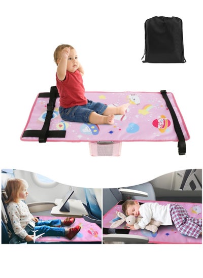 Buy Kids Airplane Seat Extender Travel Bed, Infants Foldable Car Seat Playmat, Portable Airplane Footrest Flight Sleeping Bed in Saudi Arabia