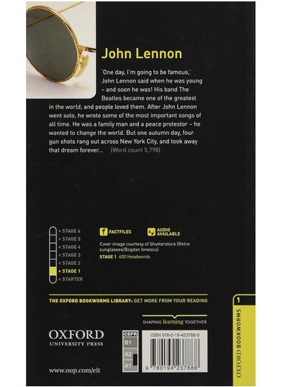 اشتري Oxford Bookworms Library Factfiles: Level 1:: John Lennon في الامارات