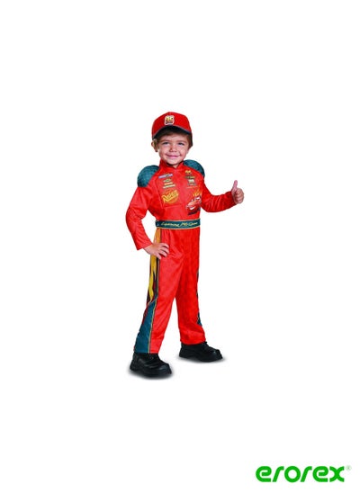 Buy Cars 3 Lightning Mcqueen Classic Toddler Costume, Red, Small (2T) in Saudi Arabia