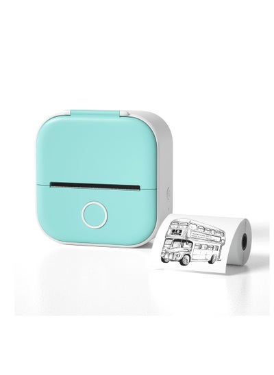 Buy Pocket Sticker Printer T02 Mini Pocket Thermal Printer  Wireless Bluetooth Photo Printer for DIY Journal Notes Memo Photo Mini Receipt Printer Compatible with iOS & Android in UAE