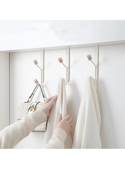 Buy 3 Packs Over The Door Hook,Hook Organizer Rack Heavy Duty Door Hanger for Coats Robes Hats Clothes Towels,Bathrrom Hanging Towel Rack Organizer in Saudi Arabia