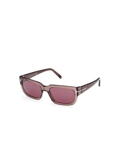 Buy Unisex Rectangular Shape Acetate Sunglasses FT107545U54 Lens Size: 54 Millimeter - Shiny Light Brown in UAE