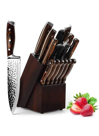 Buy 15 Piece Stainless Steel Knife Set in UAE