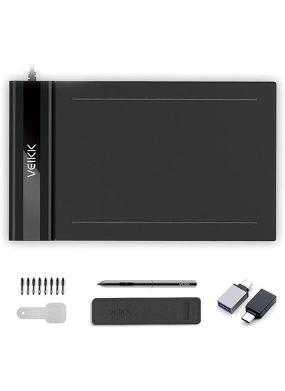 Buy Drawing Tablet,VEIKK S640 Digital Graphics Tablet, 6x4 Inch Ultra-thin Portable OSU! Tablet, Battery-Free Stylus for OSU! Game and Teaching Online Classes,Support Windows Mac Linux Chrome Android OS in UAE