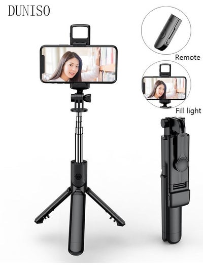 Buy Gimbal Stabilizer for Smartphone Extendable Selfie Stick Tripod with Wireless Remote and Fill Light Gimbal Stabilizer with Auto-Balance Phone Holder for All Cell Phone in UAE
