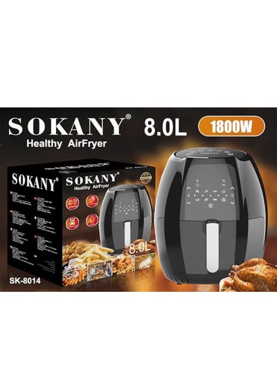 Buy Sokany Digital Air Fryer 8 Liter 1800 Watt SK-8014 in Egypt