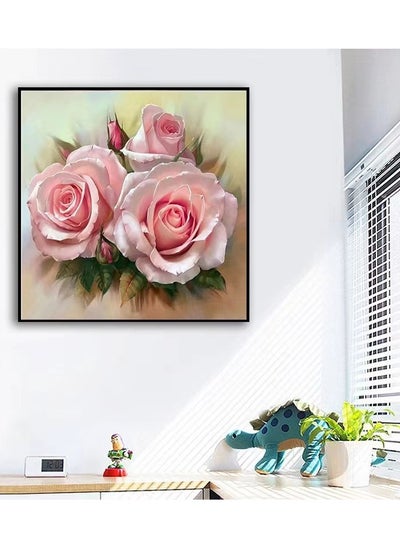 Buy 5D Diamond Art Painting KitsRoses, Paint with Diamonds Art Flower Starry Night DIY Full Round Drill Kits, Embroidery Picture Rhinestone Diamond Crystal Craft Canvas Home Wall Decor in UAE