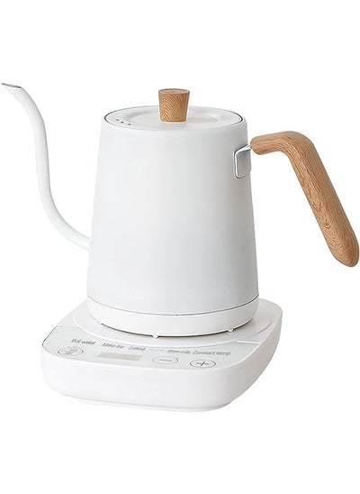 Buy Gooseneck Kettle Pour Over Kettle for Coffee and Tea,Ultra Fast Boiling Hot Water Kettle with 5 Temperature Control Presets,304 Stainless Steel,800ML (White) in UAE