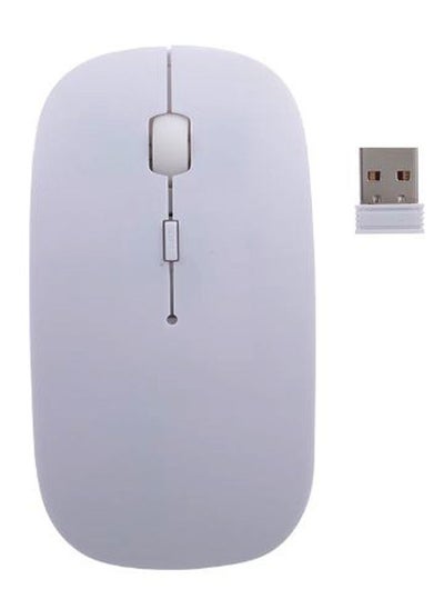 Buy Bluetooth Wireless Optical Mouse With Receiver White in UAE