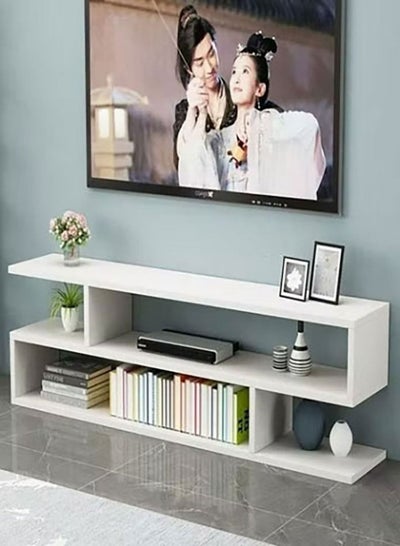 Buy Modern TV and Coffee Table Living Room Home Furniture White in UAE