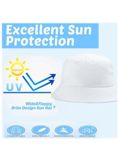 Buy Foldable sun cotton unisex bucket travel hat in Egypt