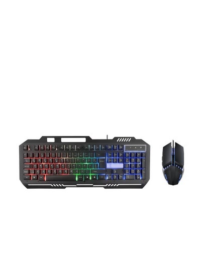 Buy Gamma K-513 Wired Rainbow Gaming Keyboard + Mouse Combo English & Arabic in Egypt