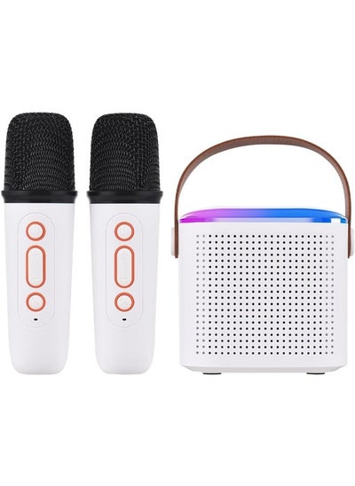 اشتري MYK Microphone Mini Karaoke Machine Portable Microphone & Sound Box Set Home KTV BT Speaker with 2 Microphones في الامارات