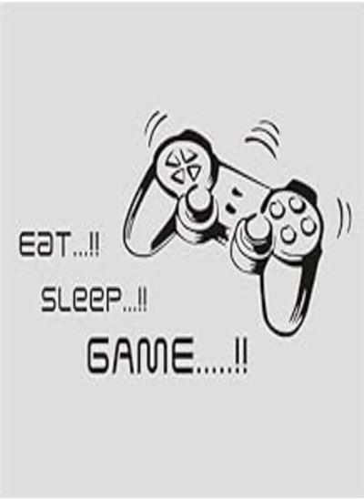 اشتري at Sleep Game Decal Gaming PVC Sticker Keyboard Joystick Gamepad Gamer Wall Art Design Teen Room Gaming Room Wall Sticker ss في مصر