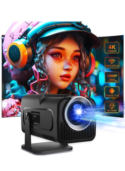 Buy Portable Mini Cinema 130 Inches Screen Display Smart Projector 4K HD Home Movie Gaming Video 180 Degree Rotating Ceiling Projection Speakers Mobile Phone Mirroring Advanced Features Android TV 11.0 in UAE