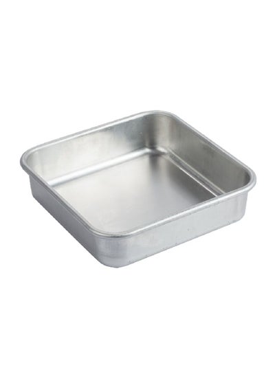 Buy Naturals Square BPA and Melamine Free Aluminium Cake Pan Silver 2.5 x 9 x 9 Inch 45800AHS in Saudi Arabia