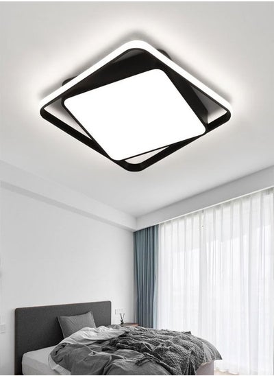 Buy Indoor Modern Ultra Thin Square Shape Close To Ceiling LED Light Ceiling Lamp for Bedroom Corridor Living Room 50x50x6cm in UAE