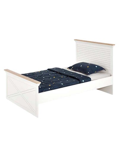 Buy Atlas Double-Sized Bed, Matte Moonstone - 120x200 cm in UAE