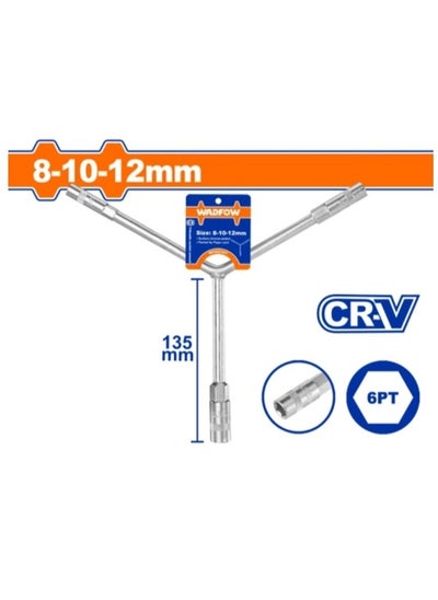 Buy Wadfow Y-Type Socket Wrench Hex Head 8mm/10mm/12mm (WTH2101) in UAE