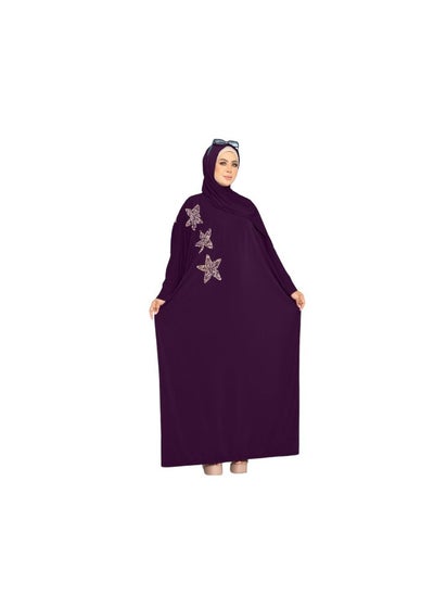 Buy mulhafuh material, leggings, embroidery with beads, one size, fits 130 kilos for women in Egypt