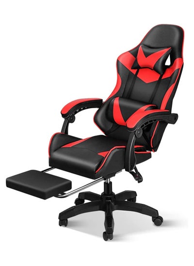 اشتري Gaming Chair with Footrest Computer Chair Deak Chair High Back Racing Style Office Chair with Headrest Lumbar Support Adjustable Office Chair في السعودية