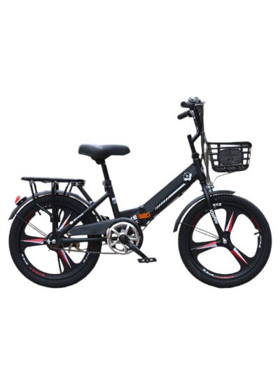 اشتري 20inch Foldable Mountain Bike High-Carbon Steel Frame Shock Absorber, Lightweight Portable Bike for Women and Men, City Bicycle for Work School في السعودية