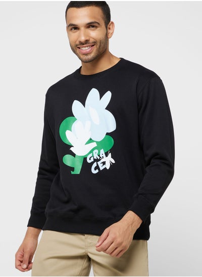 Buy Graphic Print Sweatshirt in Saudi Arabia