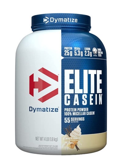 Buy Dymatize Elite Casein 4lbs-Smooth Vanilla in UAE