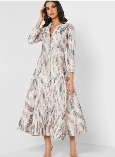 Buy Jacquard Button Down Dress in UAE