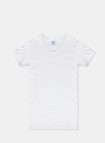 Buy Cottonil Under Shirt Combed Short Sleeve For Men - White;M in Egypt