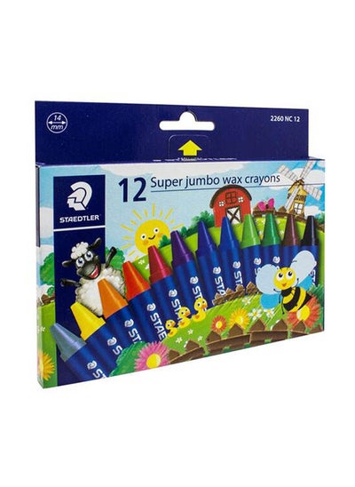 Buy Wax Crayons 12 Pcs Multicolour in Egypt