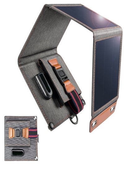 Buy Solar Panel Charger, Folding Portable Solar Phone Charger Compatible with iPhone, Tablet, Samsung LG, etc, 14W Solar Panels, IPX4 Waterproof Portable Solar Phone Charger for Camping, Hiking in Saudi Arabia