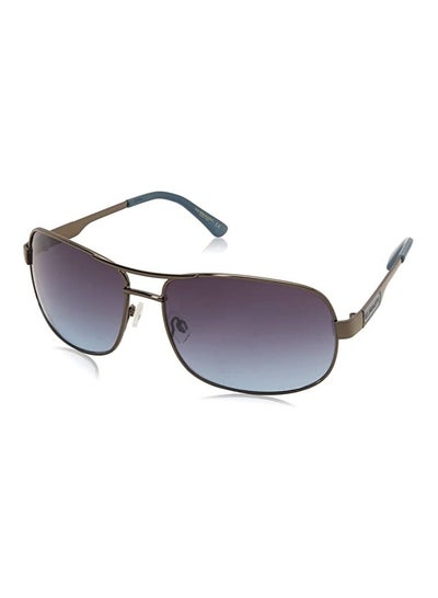 Buy U.S. Polo Assn. Men's PA1015 Metal Sunglasses with Colored Enamel Temple & 100% UV Protection, 65 mm, Gunmetal & Blue in Egypt