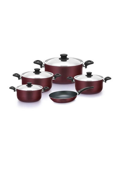 Buy Kitchen Cooking Set 9 Pcs (pot 16-18-20-26 - frying pan 26) in Egypt