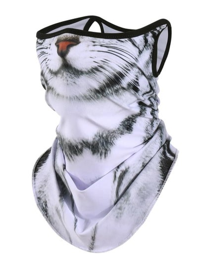 اشتري Cooling Neck Gaiter, 3D Animal Neck Gaiter Face Mask, with Ear-Hanging, Sun Windproof Dust Protection Bandana Face Cover Scarf,Men and Womens All Weather Neck Gaiters, Tabby Cat في الامارات