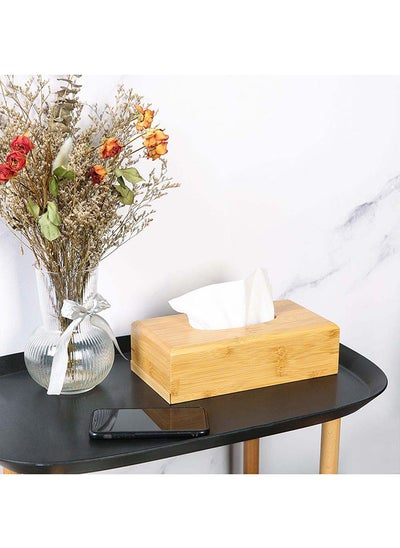 اشتري Aaron Bamboo Tissue Box Nature 25 X 13 X 8Cm Bb22002 Bamboo Tissue Organiser Box Tabletop Decoration For Kitchen Living Dining Room L26Xw14Xh7.5Cm - Clear في الامارات