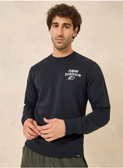 Buy Logo Print Sport Crew Neck Sweatshirt in Saudi Arabia