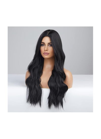 Buy Long Blonde Wigs for Women,Synthetic Wavy Hair Wig with Dark Roots Part Costume for White Women in Egypt