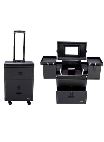 Buy Sunrise Large Capacity Beauty Tattoo Nail Art Roller Professional Makeup Trolley Case in UAE