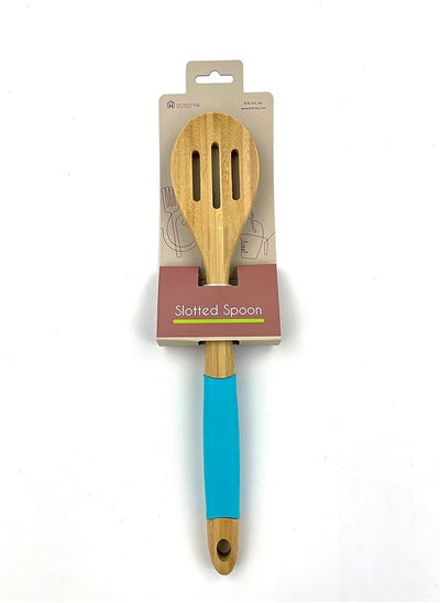 Buy Home Pro Bamboo Slotted Cooking Spoon Assorted Color in UAE