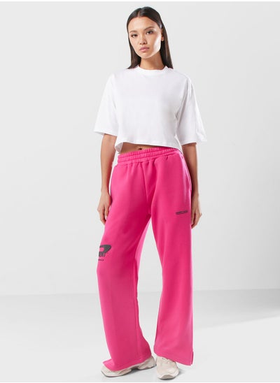 Buy Space Printed Wide Leg Joggers in UAE