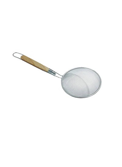 Buy Stainless Steel Frying oil Filter Strainer With Wooden Handle in Saudi Arabia