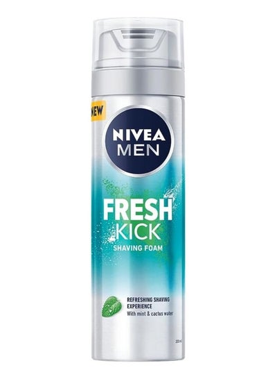 Buy Nivea Men Fresh Kick Mint & Cactus Water Shaving Foam 200ml in UAE
