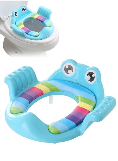 Buy Potty Training Seat for Boys Girls Kids Toddlers Toilet Training Seat with Sturdy Handle and Backrest in Saudi Arabia