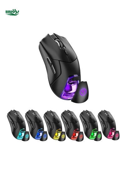 اشتري HXSJ MOUSE WIRELESS GAMING MOUSE للكمبيوتر المحمول ، الماوس المريح BT مع وضع ثلاثي (مزدوج BT + 2.4 جيجا هرتز) 4000 DPI USB C الفئر في الامارات