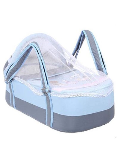 Buy Baby Carrycot Microfiber With Cotton Inside Train Baby Blue in Egypt