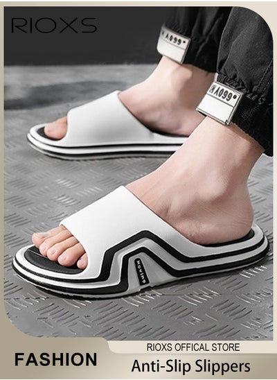 Buy Unisex Shower Slippers Mens Womens Anti-Slip Soft Sole Sandal Slippers For Bathroom Or Indoor Use in UAE