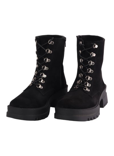 Buy Suede Half Boot With Front Lace Up in Egypt