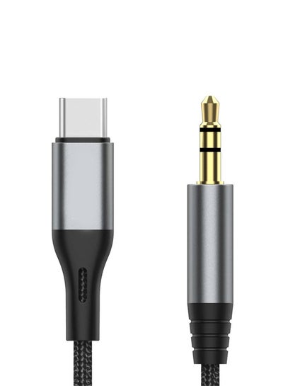 Buy Modos C37T Premium Quality Cable 3.5mm Audio Cable, Type C 1000mm Black in UAE