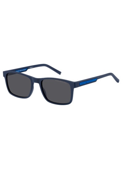 Buy Men's UV Protection Rectangular Shape  Sunglasses TH 2089/S GREY 41 - Lens Size: 40.5 Mm - Mtt Blue M in UAE